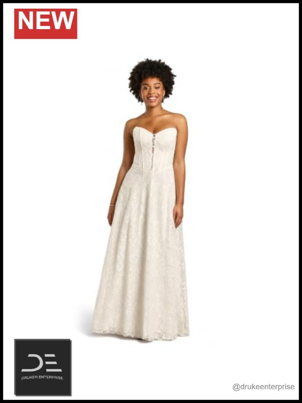 Strapless Lace A-Line Corset Wedding Dress